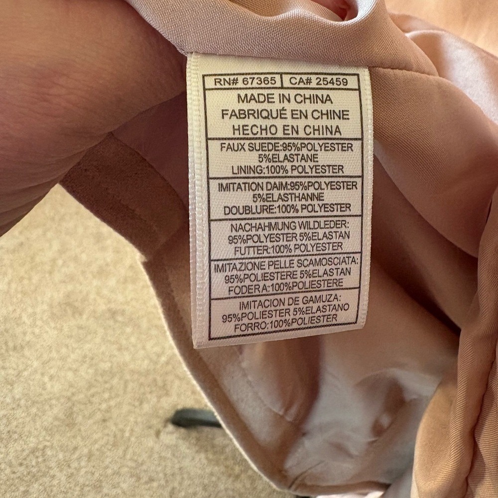 BB Dakota by Steve Madden XL Moto‎ Faux Suede Jacket in Taupe Beige - Picture 12 of 13